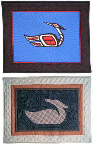 Silhouette of Loon (with reverse)